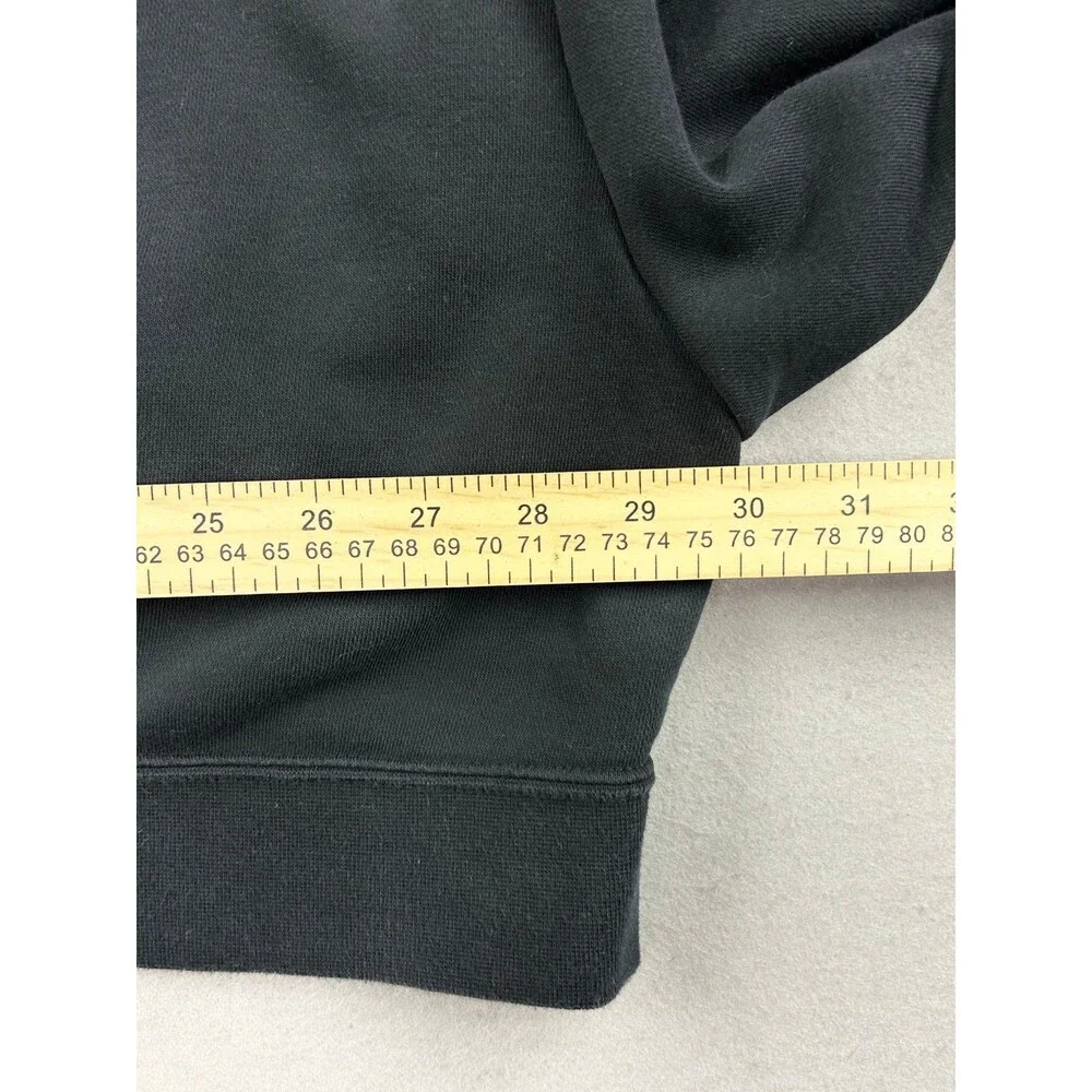 Nike Womens Oversized Cropped Black Hoodie Sweatshirt DJ1074-010 Red Swoosh XL